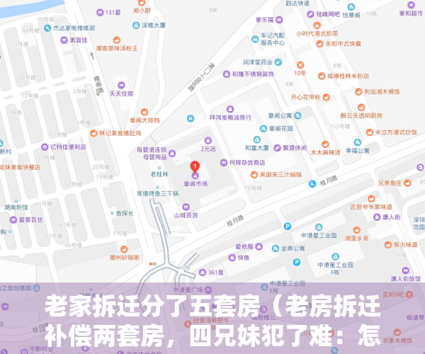 老家拆迁分了五套房（老房拆迁补偿两套房，四兄妹犯了难：怎么分才公平呢？）