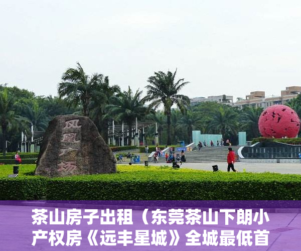 茶山房子出租（东莞茶山下朗小产权房《远丰星城》全城最低首付5万起  户户带阳台  公寓限量发售  户户天然气  首付三成  分期8年利息3厘）