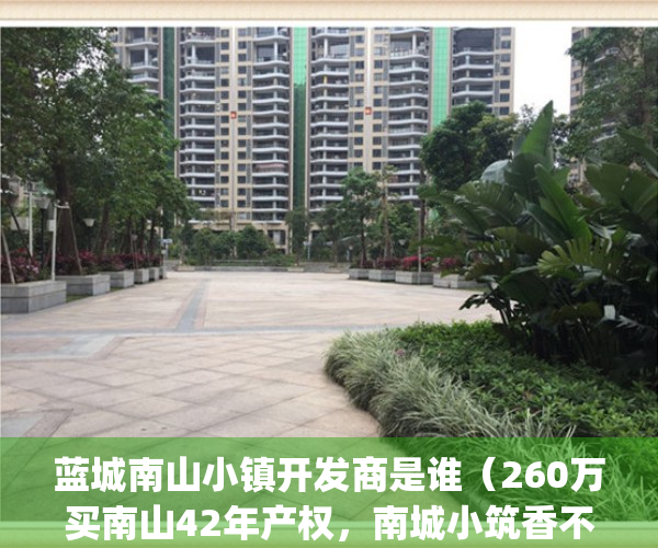 蓝城南山小镇开发商是谁（260万买南山42年产权，南城小筑香不香？）(蓝城南山小镇售楼处)