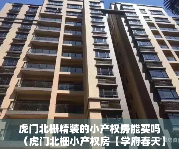 虎门北栅精装的小产权房能买吗（虎门北栅小产权房【学府春天】3栋大规模 特价358万两房 ，特价55万三房）