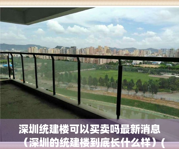 深圳统建楼可以买卖吗最新消息（深圳的统建楼到底长什么样）(深圳统建楼价格如何)
