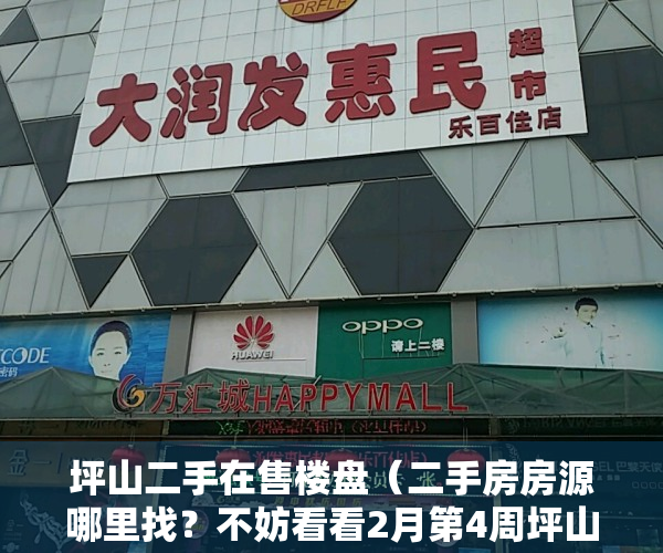 坪山二手在售楼盘（二手房房源哪里找？不妨看看2月第4周坪山区人气小区）
