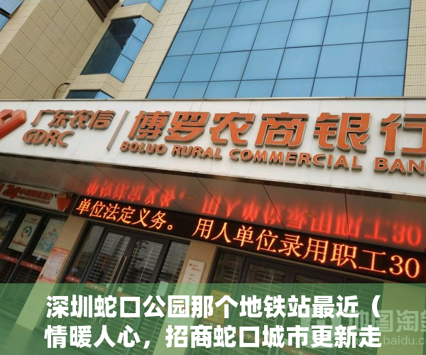 深圳蛇口公园那个地铁站最近（情暖人心，招商蛇口城市更新走进深圳铁仔山共乐片区  一线写真）