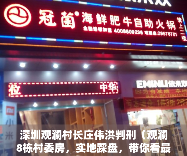 深圳观澜村长庄伟洪判刑（观澜8栋村委房，实地踩盘，带你看最真实的村委房）