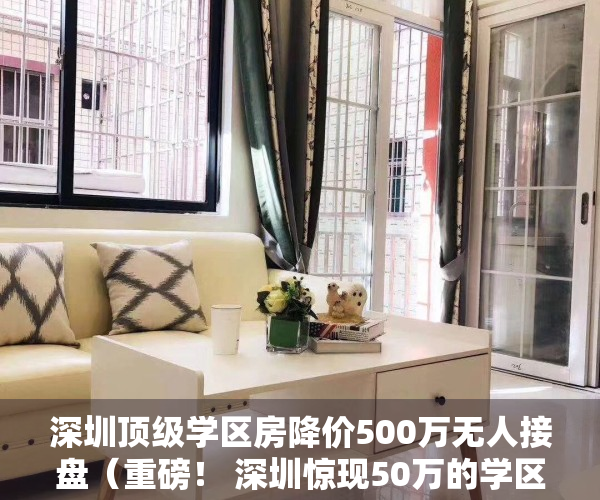 深圳顶级学区房降价500万无人接盘（重磅！ 深圳惊现50万的学区小产权开盘，三年可直接入学）