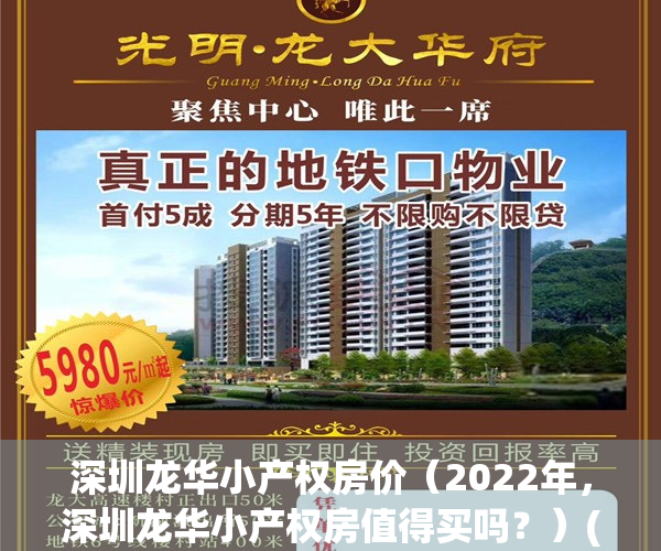 深圳龙华小产权房价（2022年，深圳龙华小产权房值得买吗？）(深圳龙华小产权房在售楼盘)