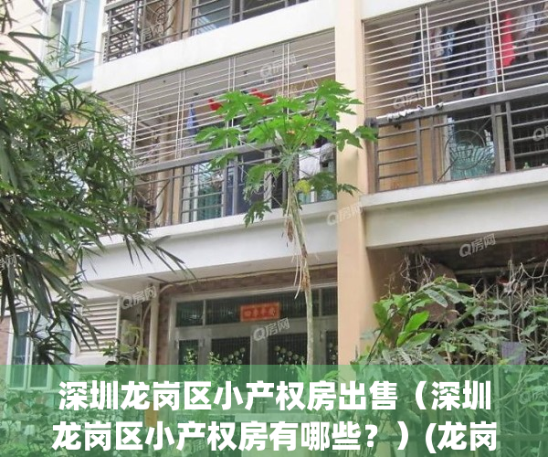 深圳龙岗区小产权房出售（深圳龙岗区小产权房有哪些？）(龙岗区小产权房子有哪些)