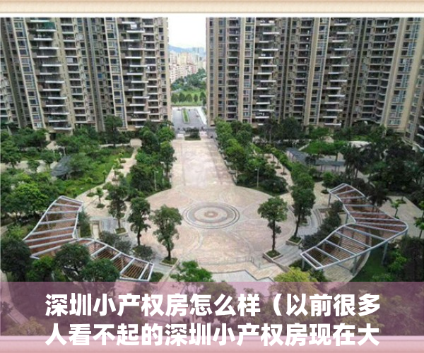 深圳小产权房怎么样（以前很多人看不起的深圳小产权房现在大多已经高攀不起）