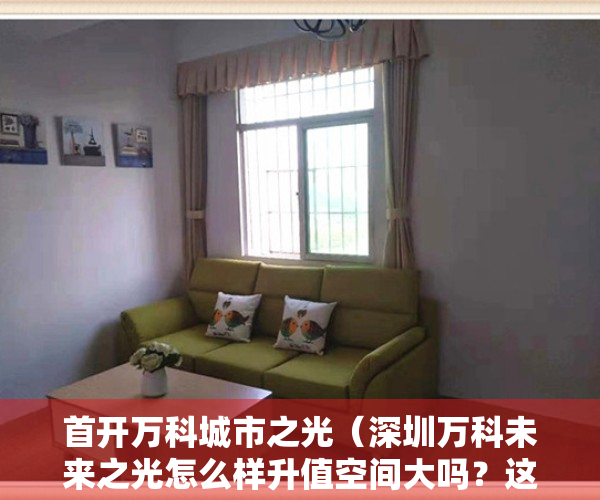 首开万科城市之光（深圳万科未来之光怎么样升值空间大吗？这么多人买？答案全在这！）