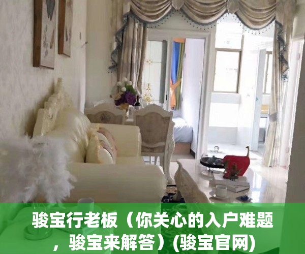 骏宝行老板（你关心的入户难题，骏宝来解答）(骏宝官网)