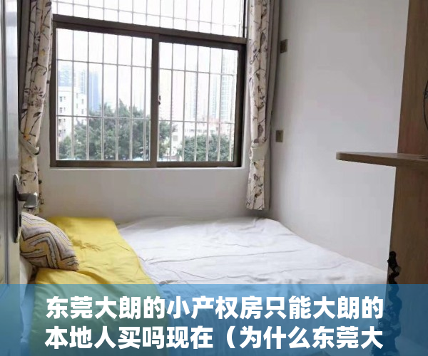 东莞大朗的小产权房只能大朗的本地人买吗现在（为什么东莞大朗小产权房价格会那么低呢？）