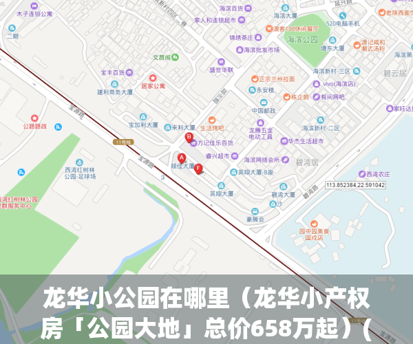 龙华小公园在哪里（龙华小产权房「公园大地」总价658万起）(龙华所有公园)