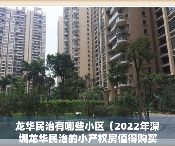 龙华民治有哪些小区（2022年深圳龙华民治的小产权房值得购买吗？有哪些楼盘值得关注？）