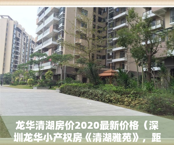 龙华清湖房价2020最新价格（深圳龙华小产权房《清湖雅苑》，距地铁口200米，一梯四户，可落深户，停车方便）