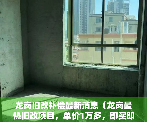 龙岗旧改补偿最新消息（龙岗最热旧改项目，单价1万多，即买即赚，成交）