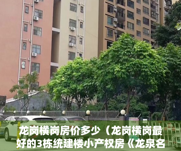 龙岗横岗房价多少（龙岗横岗最好的3栋统建楼小产权房《龙泉名苑》通燃气，停车方便，距在建地铁口仅20米，首付43万起）