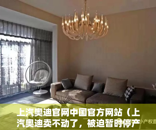 上汽奥迪官网中国官方网站（上汽奥迪卖不动了，被迫暂时停产，未来该何去何从？）