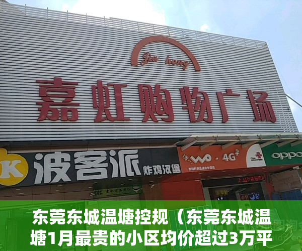 东莞东城温塘控规（东莞东城温塘1月最贵的小区均价超过3万平，均价26792元平）