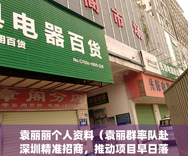 袁丽丽个人资料（袁丽群率队赴深圳精准招商，推动项目早日落地）(袁丽萍的个人资料)