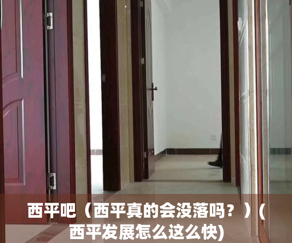 西平吧（西平真的会没落吗？）(西平发展怎么这么快)