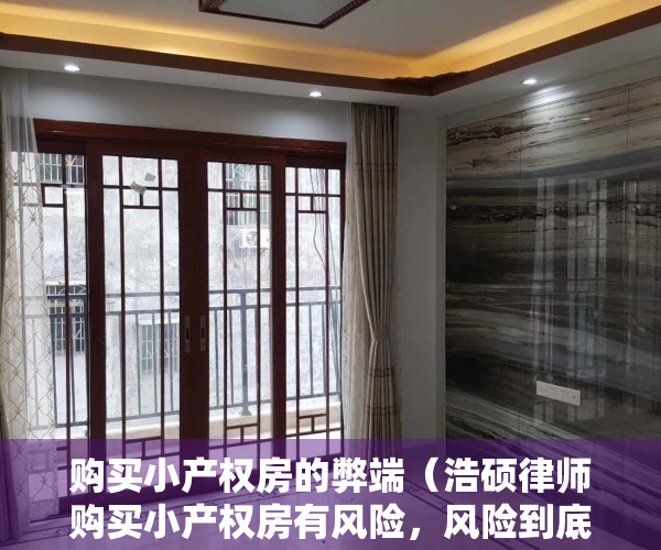 购买小产权房的弊端（浩硕律师购买小产权房有风险，风险到底在哪呢）
