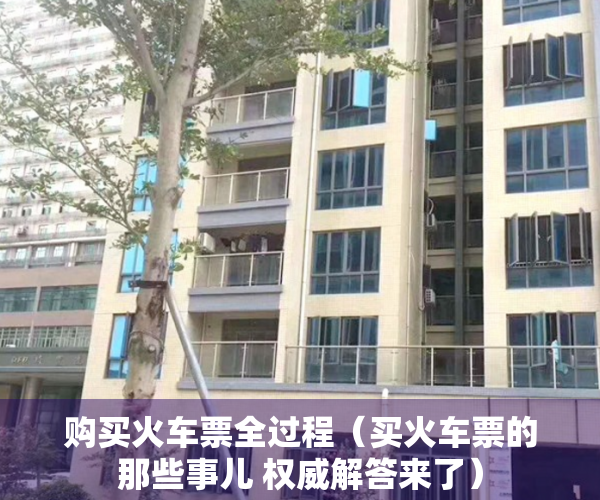 购买火车票全过程（买火车票的那些事儿 权威解答来了）