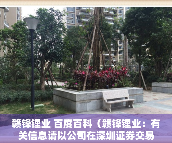 赣锋锂业 百度百科（赣锋锂业：有关信息请以公司在深圳证券交易所网站与巨潮资讯所披露的相关公告为准）