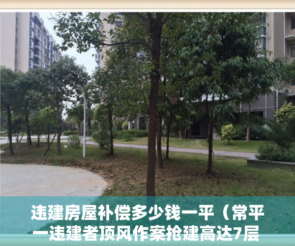 违建房屋补偿多少钱一平（常平一违建者顶风作案抢建高达7层 执法人员“轰隆隆”火速拆除）