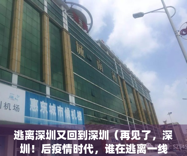 逃离深圳又回到深圳（再见了，深圳！后疫情时代，谁在逃离一线城市？）(逃离深圳一年以后)
