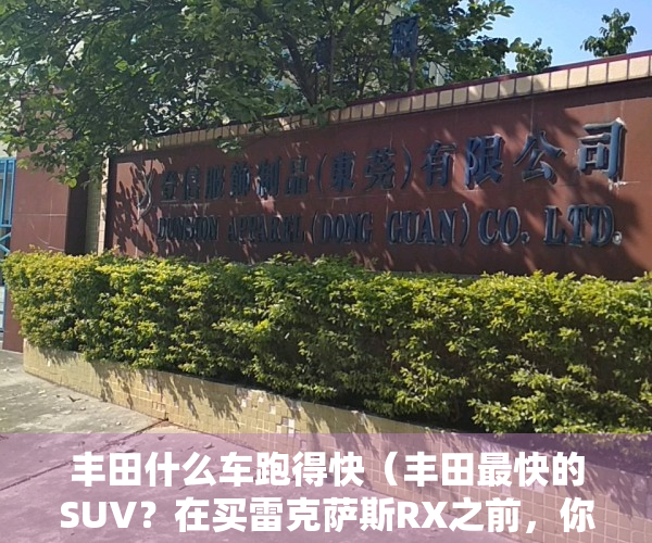 丰田什么车跑得快（丰田最快的SUV？在买雷克萨斯RX之前，你需要了解的四件事）