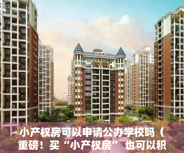 小产权房可以申请公办学校吗（重磅！买“小产权房” 也可以积30分读公立学校？积分细则全解，看完受益请分享！）