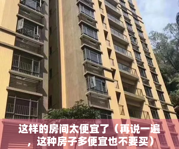 这样的房间太便宜了（再说一遍，这种房子多便宜也不要买）