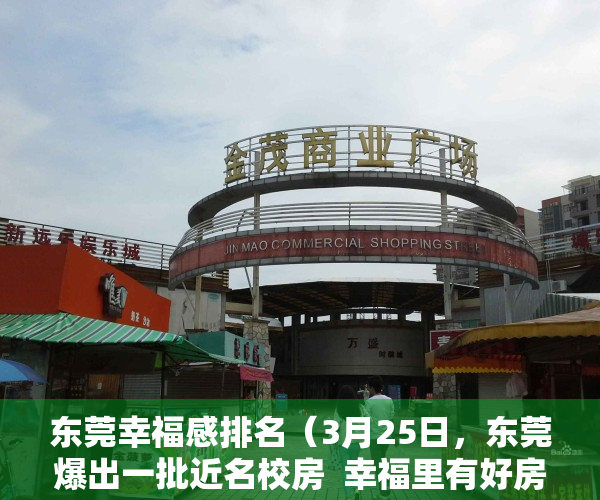 东莞幸福感排名（3月25日，东莞爆出一批近名校房  幸福里有好房）