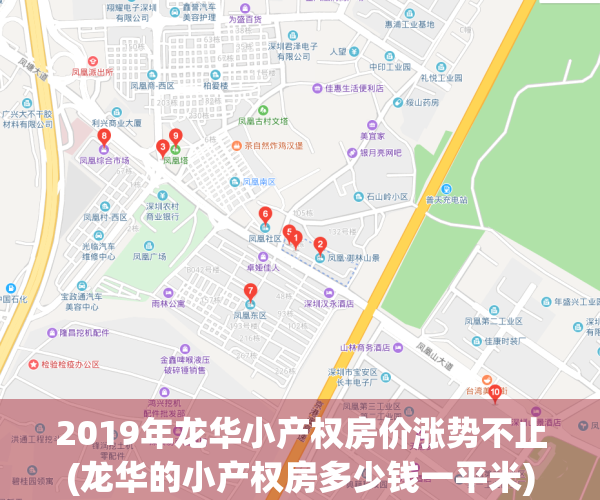 2019年龙华小产权房价涨势不止(龙华的小产权房多少钱一平米)