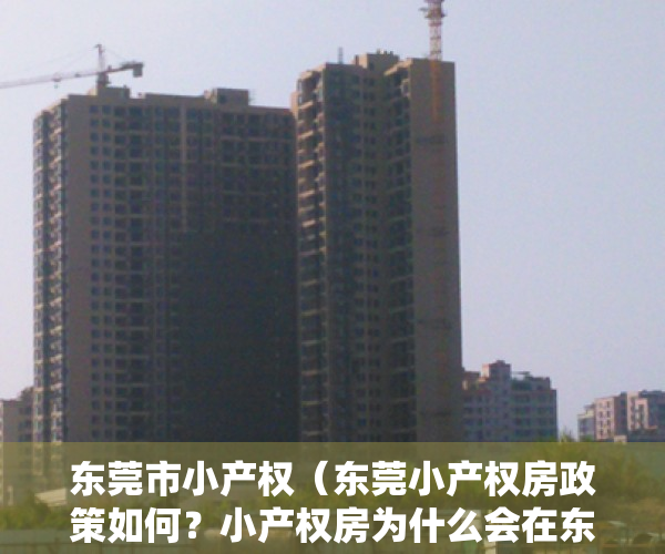 东莞市小产权（东莞小产权房政策如何？小产权房为什么会在东莞崛起？）