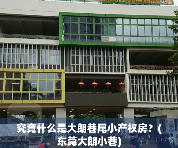 究竟什么是大朗巷尾小产权房？(东莞大朗小巷)