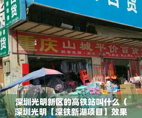 深圳光明新区的高铁站叫什么（深圳光明【深铁新湖项目】效果图曝光，限价453万㎡下半年入市）