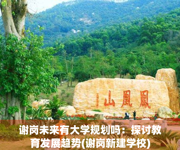 谢岗未来有大学规划吗：探讨教育发展趋势(谢岗新建学校)