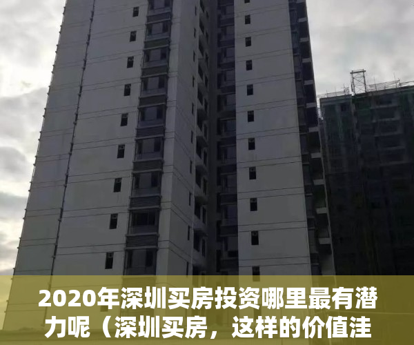 2020年深圳买房投资哪里最有潜力呢（深圳买房，这样的价值洼地越来越少！）