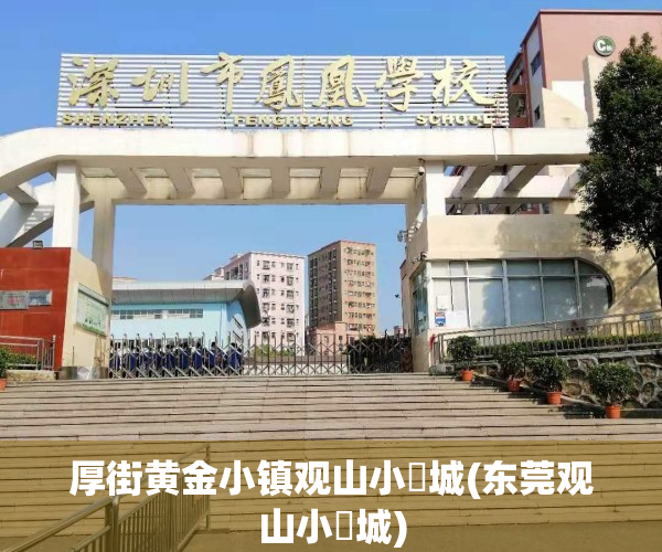 厚街黄金小镇观山小玥城(东莞观山小玥城)