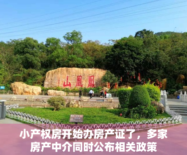 小产权房开始办房产证了，多家房产中介同时公布相关政策