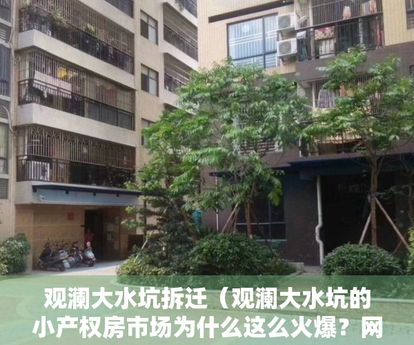 观澜大水坑拆迁（观澜大水坑的小产权房市场为什么这么火爆？网友：5年后，观澜大水坑就是第二个华润城！）