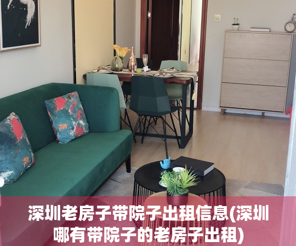深圳老房子带院子出租信息(深圳哪有带院子的老房子出租)