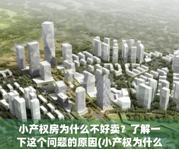 小产权房为什么不好卖？了解一下这个问题的原因(小产权为什么不能买)