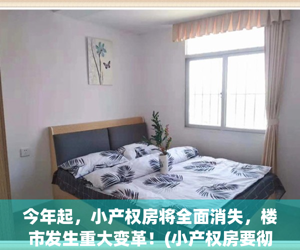 今年起，小产权房将全面消失，楼市发生重大变革！(小产权房要彻底凉了国家出台新的政策)