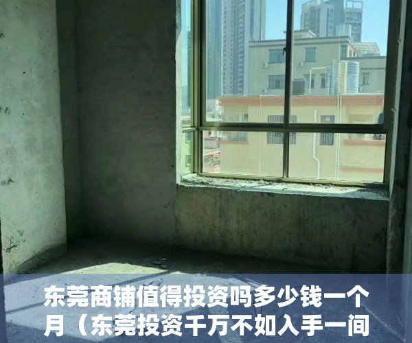 东莞商铺值得投资吗多少钱一个月（东莞投资千万不如入手一间商铺转让你躺着把钱赚）