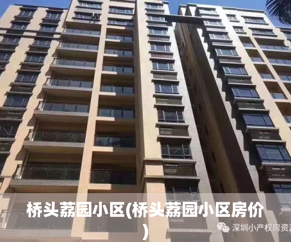 桥头荔园小区(桥头荔园小区房价)