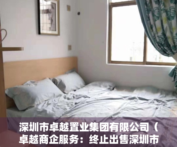 深圳市卓越置业集团有限公司（卓越商企服务：终止出售深圳市卓投小额贷款全部股权）
