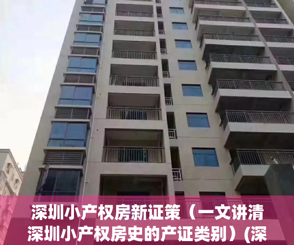 深圳小产权房新证策（一文讲清深圳小产权房史的产证类别）(深圳小产权房房产证图片大全)