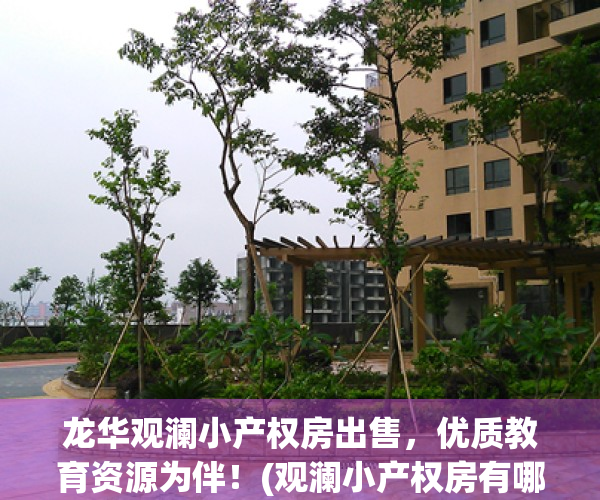 龙华观澜小产权房出售，优质教育资源为伴！(观澜小产权房有哪些)